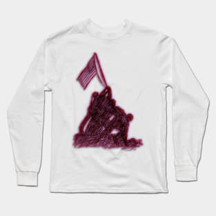 Iwo Jima - Large Design Long Sleeve T-Shirt